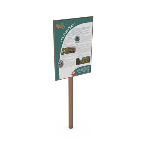 Bodenstehender Werbeträger - ARTPÈGE - Empreinte signalétique - für Außenbereich / thermolackierter Stahl / glasierte Lava