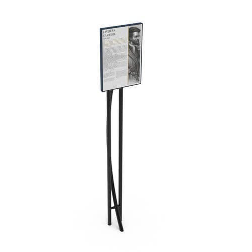 Bodenstehender Werbeträger - LIERRE - Empreinte signalétique - für Außenbereich / thermolackierter Stahl / glasierte Lava