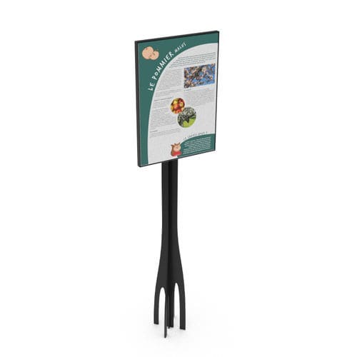 Bodenstehender Werbeträger - Racine  - Empreinte signalétique - für Außenbereich / thermolackierter Stahl / COR-TEN®-Stahl