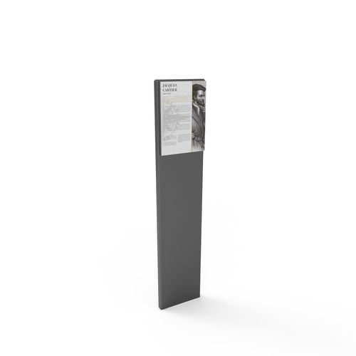 Stele zur Beschilderung - ARTSTEEL - Empreinte signalétique - thermolackierter Stahl / Cortenstahl / emaillierter Lavastein﻿