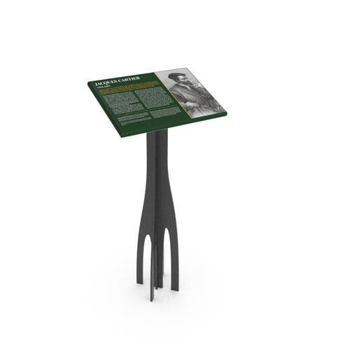 Pult zur Beschilderung - RACINE - Empreinte signalétique - für Außenbereich / thermolackierter Stahl / Cortenstahl