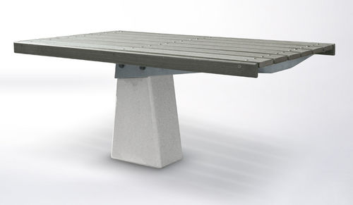 Moderner Picknicktisch - PBT.16.DS - botton & gardiner urban furniture - Holz / Beton / rechteckig