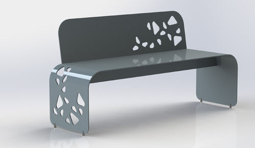 Bank für den öffentlichen Raum / originelles Design - PEBBLE BOTANIST - botton & gardiner urban furniture - Aluminium / mit Rückenlehne / für Krankenhaus
