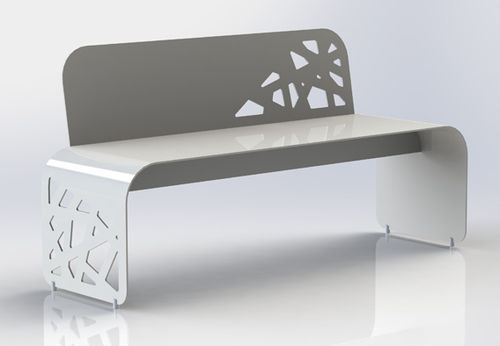 Bank für den öffentlichen Raum / originelles Design - TWIG BOTANIST - botton & gardiner urban furniture - Aluminium / für Krankenhaus