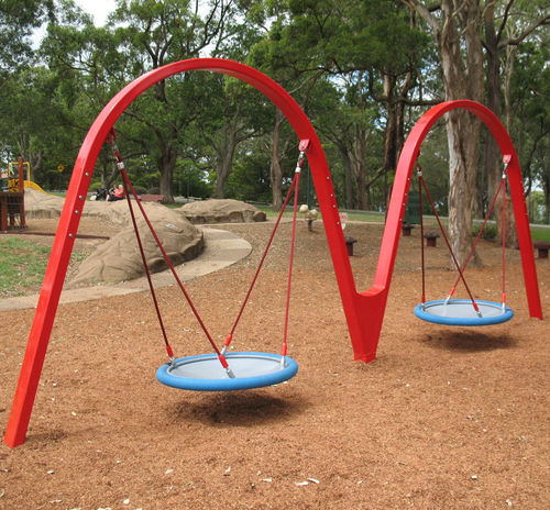 Metallschaukel - BIGGO DUO™ - DYNAMO INDUSTRIES - Spielplatz / doppelt / behindertenfreundlich