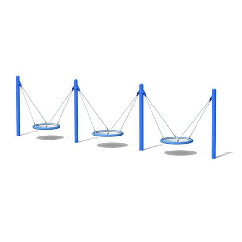 Metallschaukel - BIGGO SPIA TRIO - DYNAMO INDUSTRIES - Spielplatz / Mehrfach / behindertenfreundlich