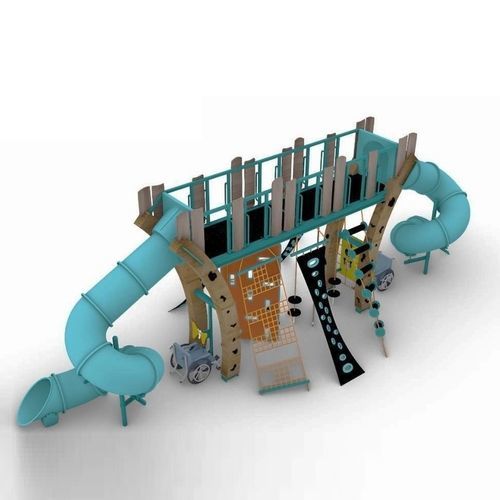 Holz-Spielplatzgerät - SLIDE-WINDER    - DYNAMO INDUSTRIES - Kordel / modular / behindertenfreundlich