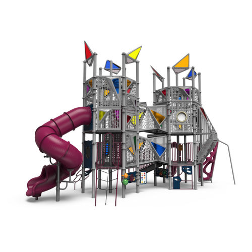Metall-Spielplatzgerät - SKY TOWERS® : CRIMSON SKY - PLAYWORLD - Kunststoff