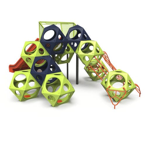 Klettergerüst für Spielplätze - PLAYCUBES® SENSORY ADDITIONS  - PLAYWORLD - modular / mit Rutschbahn