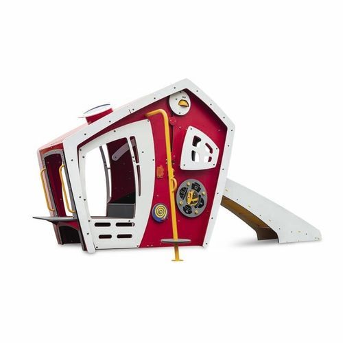 Spielhaus für Spielplätze - COMMUNITY HELPERS W/OUT TUNNEL  - PLAYWORLD - bodenstehend / mit Rutschbahn / Feuerwehr