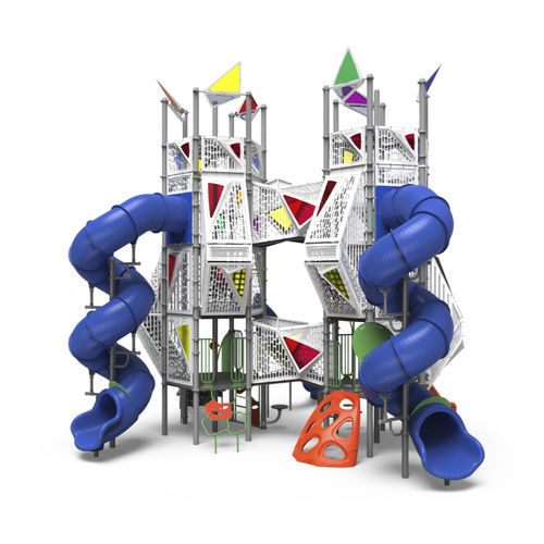 Spielturm für Spielplätze - EMERSON HEIGHTS  - PLAYWORLD - mit Rutschbahn / Metall