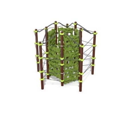Spielplatzgerät zum Klettern - GeoPlex 5-Post Tower w/Cables - Design 5100 - LANDSCAPE STRUCTURES - Stahl / pulverbeschichteter Stahl / Polyethylen