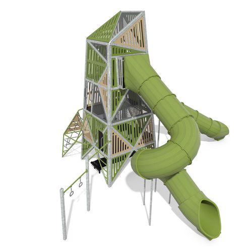 Spielplatzgerät / pulverbeschichteter Stahl - Alpha® Tower EN - Design 6610 - LANDSCAPE STRUCTURES - Polyethylen / Recyclingkunststoff / Polypropylen
