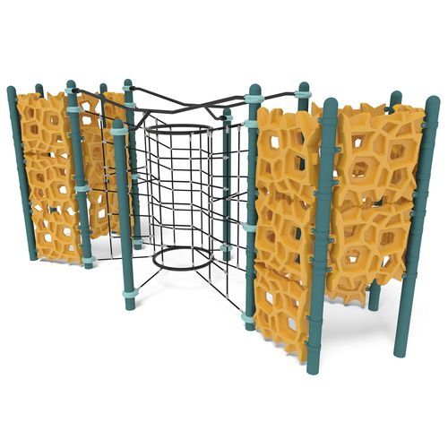 Spielplatzgerät zum Klettern - GeoPlex® Labyrinth Climber - Design 5107 - LANDSCAPE STRUCTURES - pulverbeschichteter Stahl / Polyethylen / Kordel