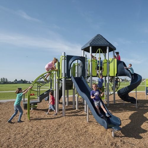 Spielplatzgerät / pulverbeschichteter Stahl - PlayBooster - Design 7231 - LANDSCAPE STRUCTURES - Polyethylen / Recyclingkunststoff / modular