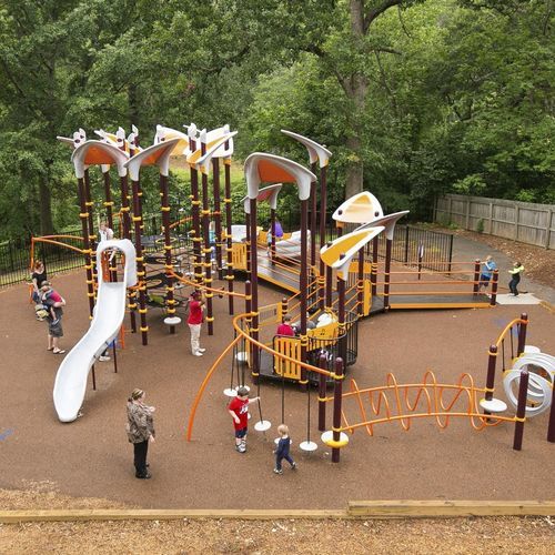 Spielplatzgerät / pulverbeschichteter Stahl - PlayBooster Netplex - Design 7108 - LANDSCAPE STRUCTURES - Polyethylen / Recyclingkunststoff / modular