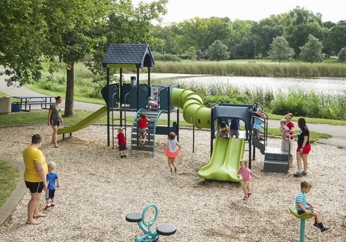 Spielplatzgerät / pulverbeschichteter Stahl - PlayShaper &ndash; Design 7142 - LANDSCAPE STRUCTURES - Polyethylen / modular