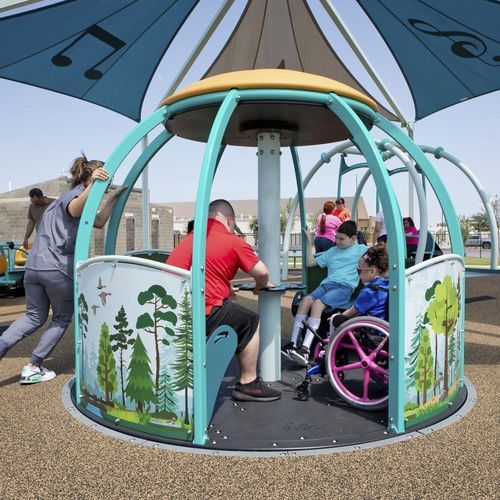 Spielplatz-Drehgerät / für Kinder - We-Go-Round - Design 6221 - LANDSCAPE STRUCTURES - für Erwachsene / behindertenfreundlich / für Spielplätze