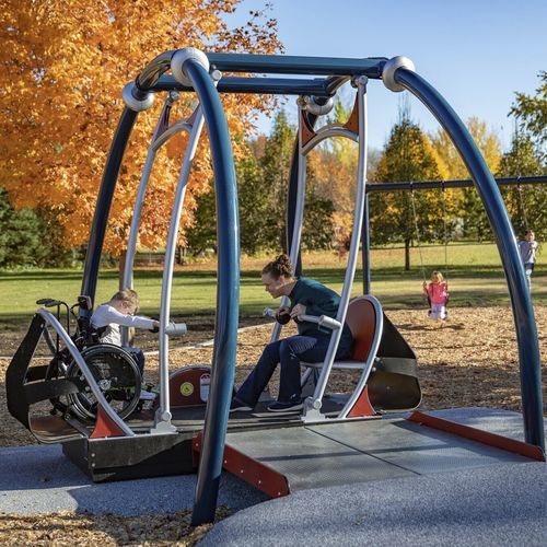 Behindertenfreundliche Schaukel - We-Go-Swing® - Design 6482 - LANDSCAPE STRUCTURES - Metall / Spielplatz