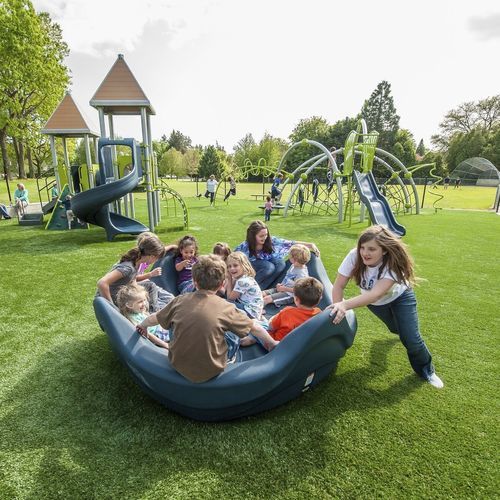 Spielplatz-Drehgerät / für Kinder - OmniSpin® Spinner - Design 3039 - LANDSCAPE STRUCTURES - für Erwachsene / behindertenfreundlich / für Spielplätze