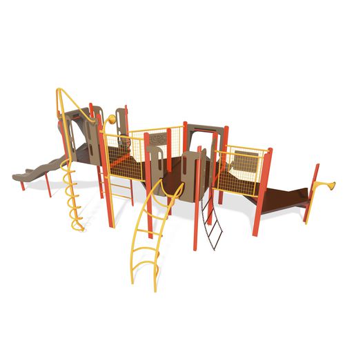 Spielplatzgerät / pulverbeschichteter Stahl - PlaySense - Design 302 - LANDSCAPE STRUCTURES - Polyethylen / Recyclingkunststoff / modular