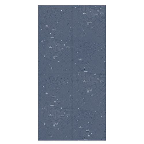 Keramik-Dekorplatte - SLMWURBANBLU - Devon&Devon - für Innenausbau / glatt / blau