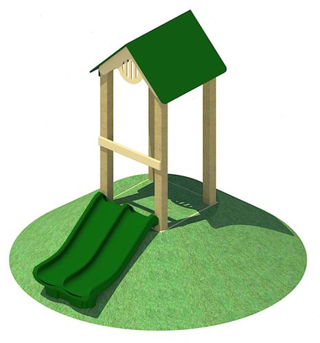 Rutsche für natürliche Hänge - HILL GABLE ROOF - progressive design playgrounds - für Spielplätze / Mehrfach / Holz