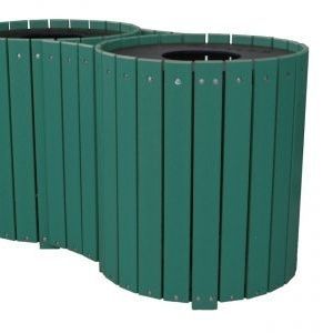 Kunststoff-Abfallbehälter - DUAL RECEPTACLE - progressive design playgrounds - für Außenbereich / System / für Schulen