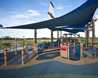 Gummibodenbelag - SAFETY SURFACE® : TRADITIONAL POURED-IN-PLACE - No Fault - für Spielplätze / texturiert / Betonoptik