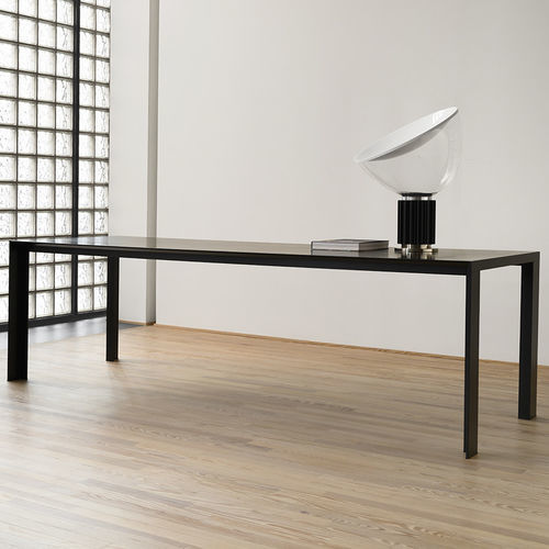 Moderner Tisch - DENEB - STUA - Eiche / Teakholz / Milchglas