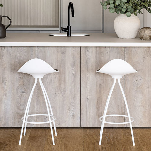 Moderner Barhocker - ONDA - STUA - Kunststoff / Gestell aus Stahl / Gestell aus rostfreiem Edelstahl