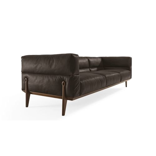 Modernes Sofa - AGO - GIORGETTI - Stoff / Leder / mit abnehmbarem Kissen