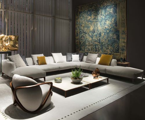 Modulsofa - ATON  - GIORGETTI - Eck / modern / Stoff