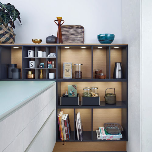 Wandmontiertes Regal - NICHE - LEICHT - modern / lackiertes Holz / melaminbeschichtet