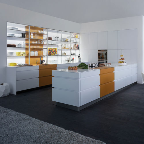 Moderne Küche - TOCCO | TOCCO-C | CLASSIC-FS - LEICHT - Glas / Laminat / Kochinsel