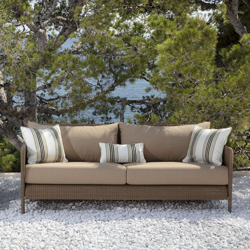 Modernes Sofa - SHANGHAI - Tectona - für Garten / Stoff / geflochtenes Harz