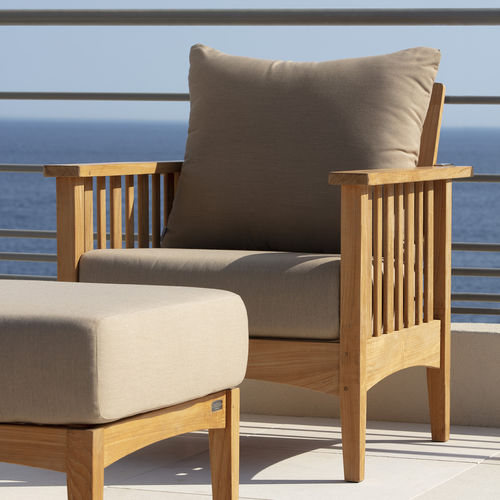 Moderner Sessel - GOA - Tectona - Sunbrella® / Teakholz / beige