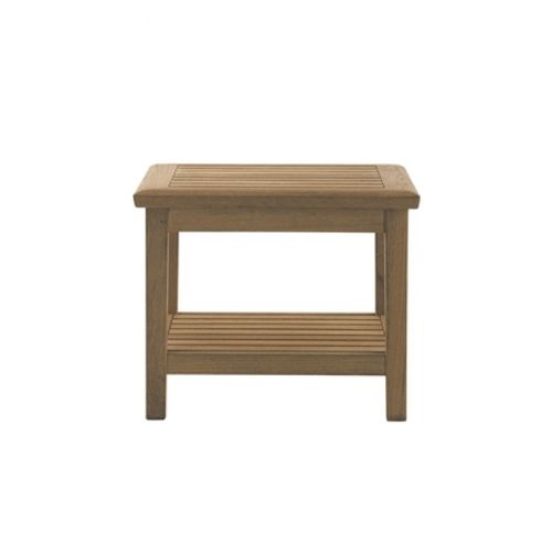 Moderner Beistelltisch - DUXFORD - Tectona - Teakholz / Gestell aus Holz / quadratisch