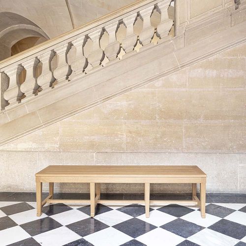 Klassische Bank - GRANDE ÉCURIE VERSAILLES - Tectona - Eiche / ohne Armlehnen