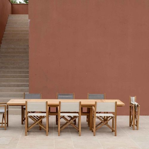 Moderner Sessel - SOUTHAMPTON - Tectona - Batyline® / Teakholz / klappbar