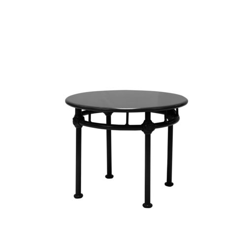 Moderner Couchtisch - 1800 - Tectona - lackiertes Aluminium / Gestell aus lackiertem Aluminium / rund