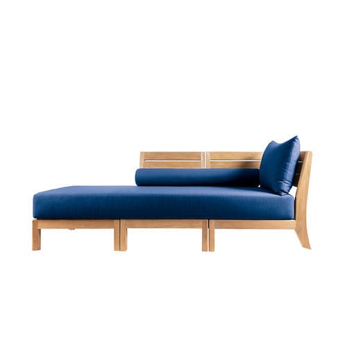 Moderne Récamiere EXETER Tectona Sunbrella® / Teakholz / für Garten