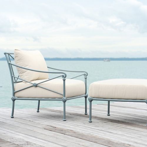 Klassischer Sessel - 1800   - Tectona - Stoff / Aluminium / mit abnehmbarem Kissen