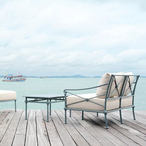 Klassisches Sofa - 1800 - Tectona - für Garten / Sunbrella® / mit abnehmbarem Kissen