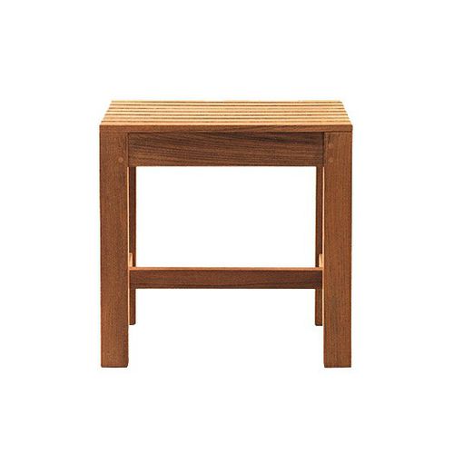 Moderner Hocker - WILSON - Tectona - Teakholz / Gestell aus Teakholz / für Garten