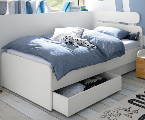 Einpersonenbett - MINIMO - hülsta - modern / für Kinder / mit integriertem Stauraum