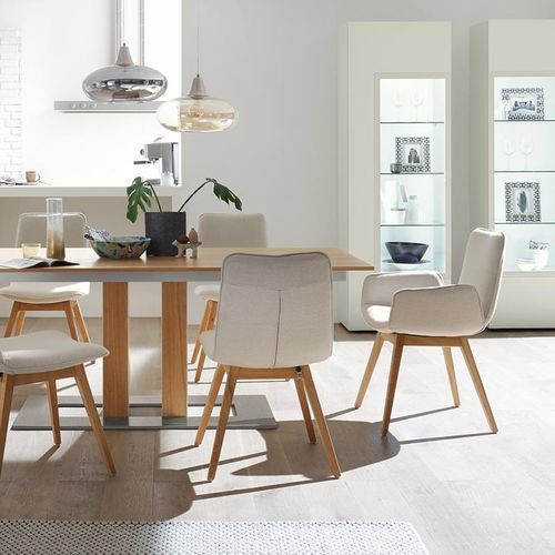 Moderner Esszimmerstuhl - S 700 - hülsta - für den Innenraum / Stoff / Gestell aus Holz