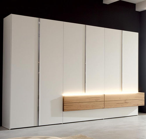 Modul-Kleiderschrank - GENTIS - hülsta - modern / lackiertes Holz / Nussbaum