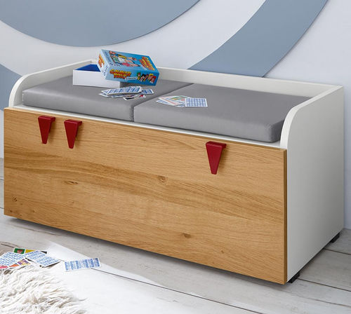 Moderne Polsterbank - MINIMO  - hülsta - Stoff / Leder / Gestell aus Holz