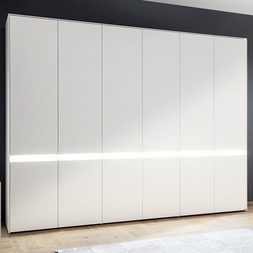 Moderner Kleiderschrank - PULSO - hülsta - Natureiche / lackiertes Holz / mit Schwingtür